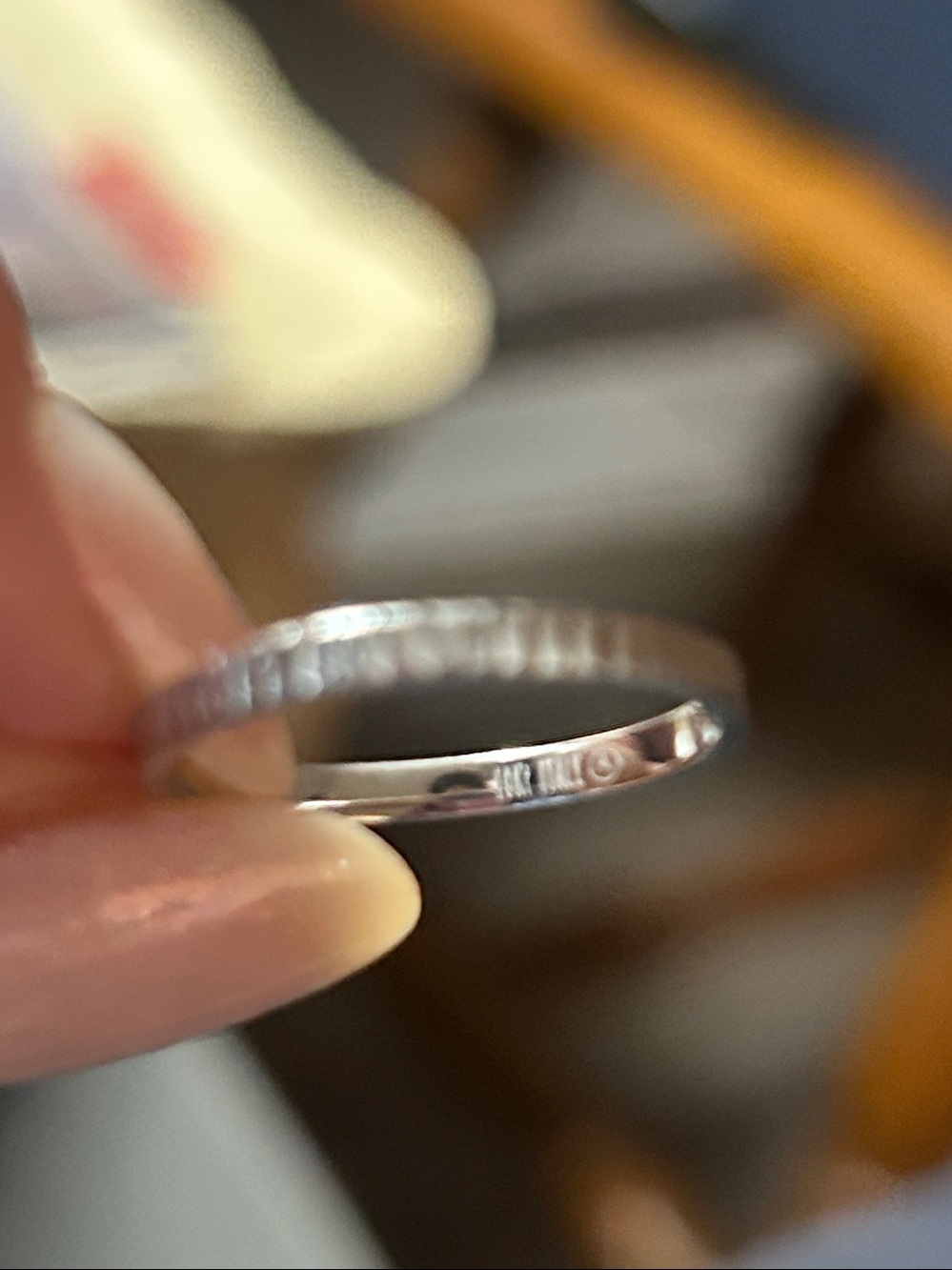 Jtv 2mm 10k solid white gold size 6 ring band eternity ring - Picture 7 of 8